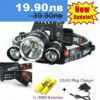 Челник 3 LED диода фенер за глава 1 Челник 3 LED диода