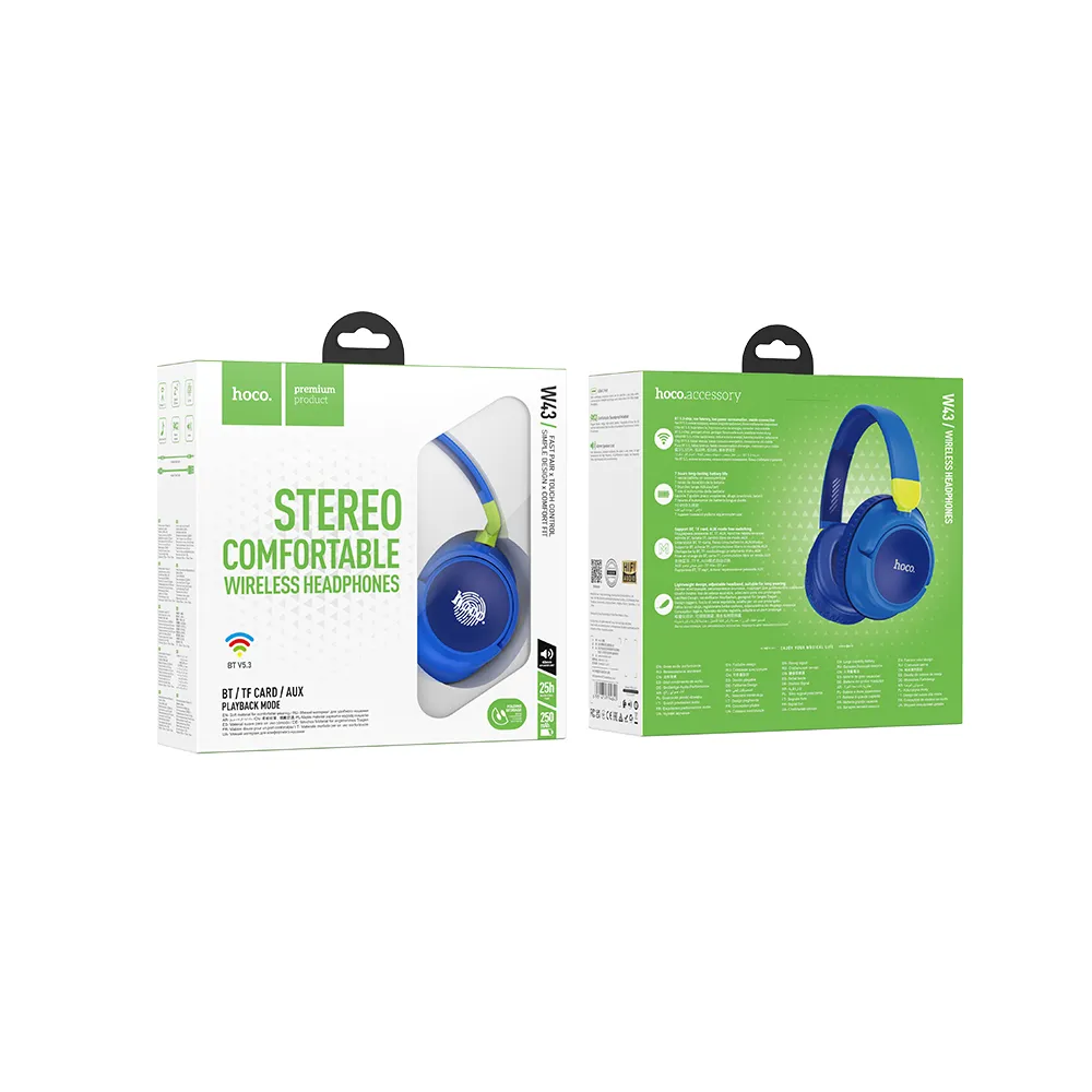 Блутут слушалки Hoco W43, Bluetooth, MP3, SD 6 Блутут слушалки Hoco W43, Bluetooth, MP3, SD - Image 4