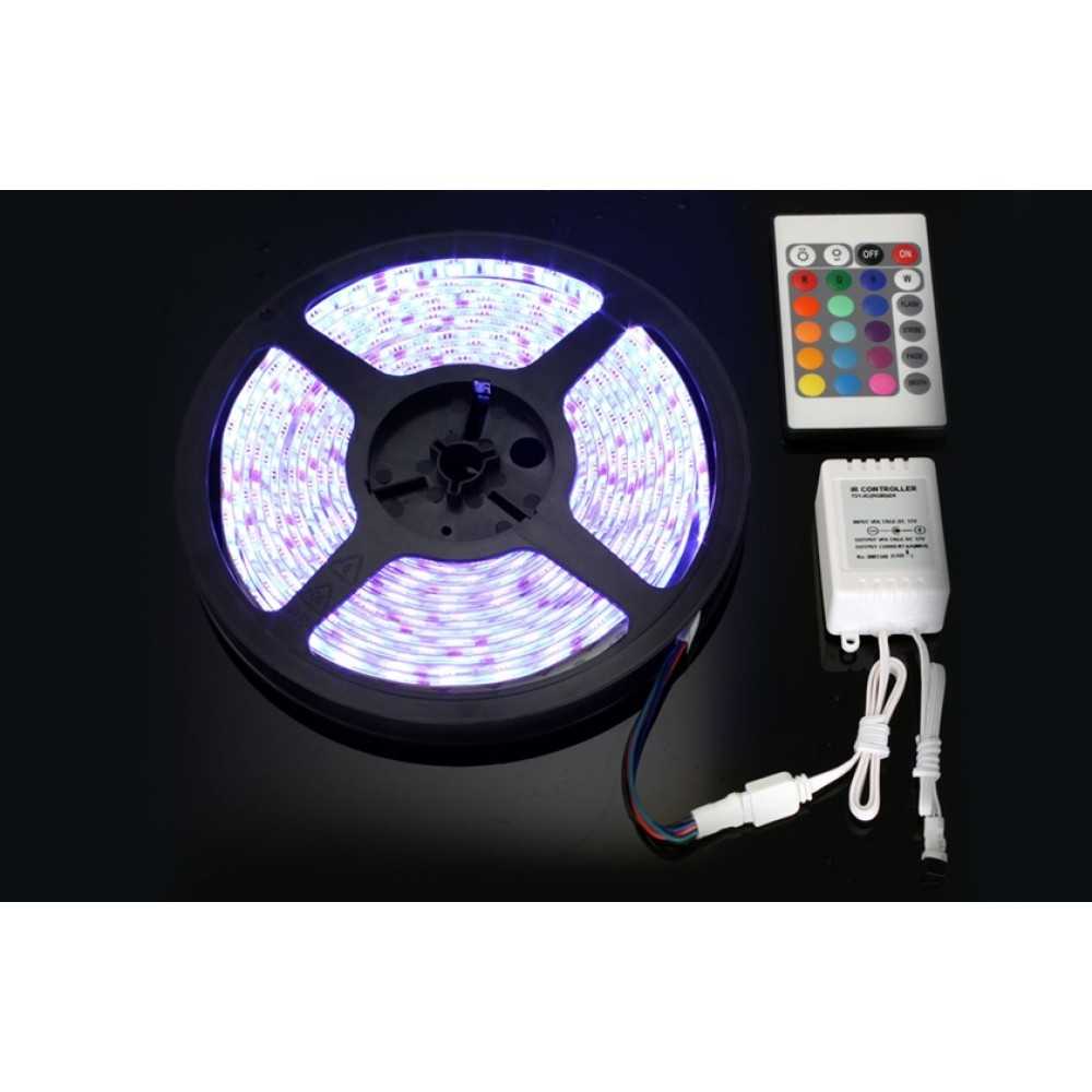 RGB лента LED 5 метра, диод 5050, с дистанционно и захранване 9 RGB лента LED 5 метра, диод 5050, с дистанционно и захранване - Image 7