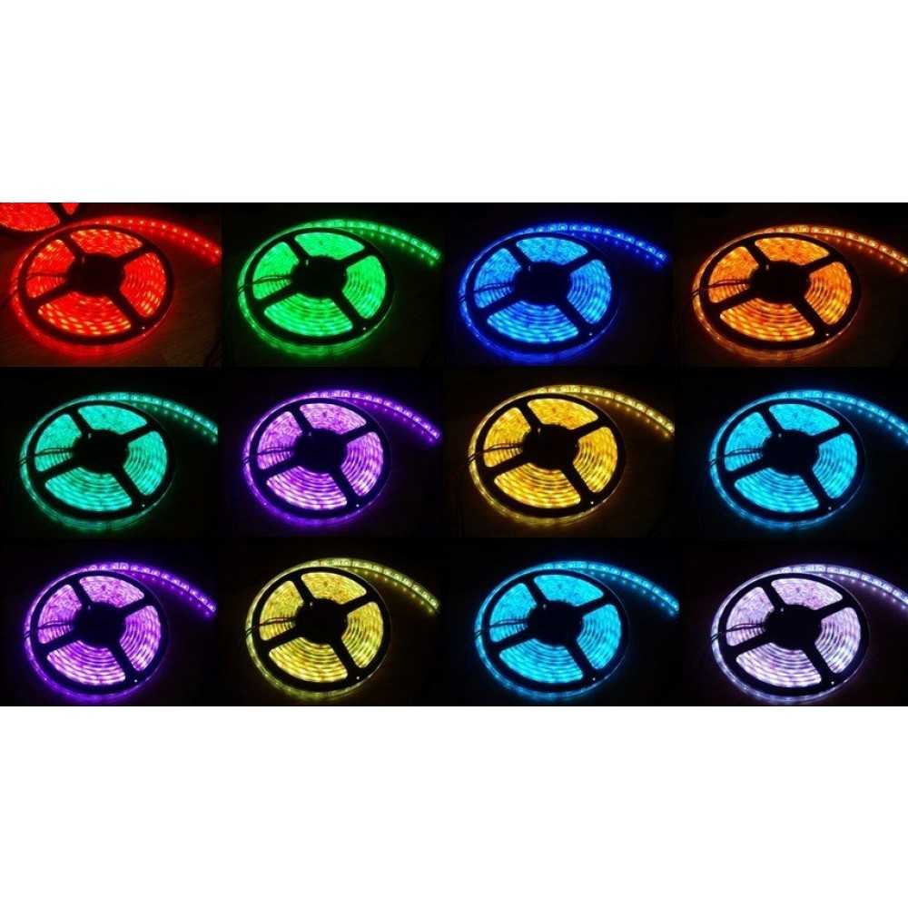 RGB лента LED 5 метра, диод 5050, с дистанционно и захранване 8 RGB лента LED 5 метра, диод 5050, с дистанционно и захранване - Image 6