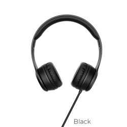 Слушалки Hoco W21 с кабел, Тип On-ear, Сгъваеми, Hi-Fi Стерео, Черни и Бели 7