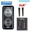 Караоке Тонколона Thunder B821 2x8 инча два Безжични Микрофона, Акумулаторна батерия, Bluetooth, FM радио, USB, micro SD card player, THS-B821 2 Караоке Тонколона Thunder B821