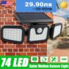 Соларен прожектор 74 LED с 3 режима и PIR сензор за движение 2 Соларен прожектор 74 LED с 3 режима и PIR сензор за движение