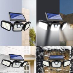 Соларен прожектор 74 LED с 3 режима и PIR сензор за движение - Image 3