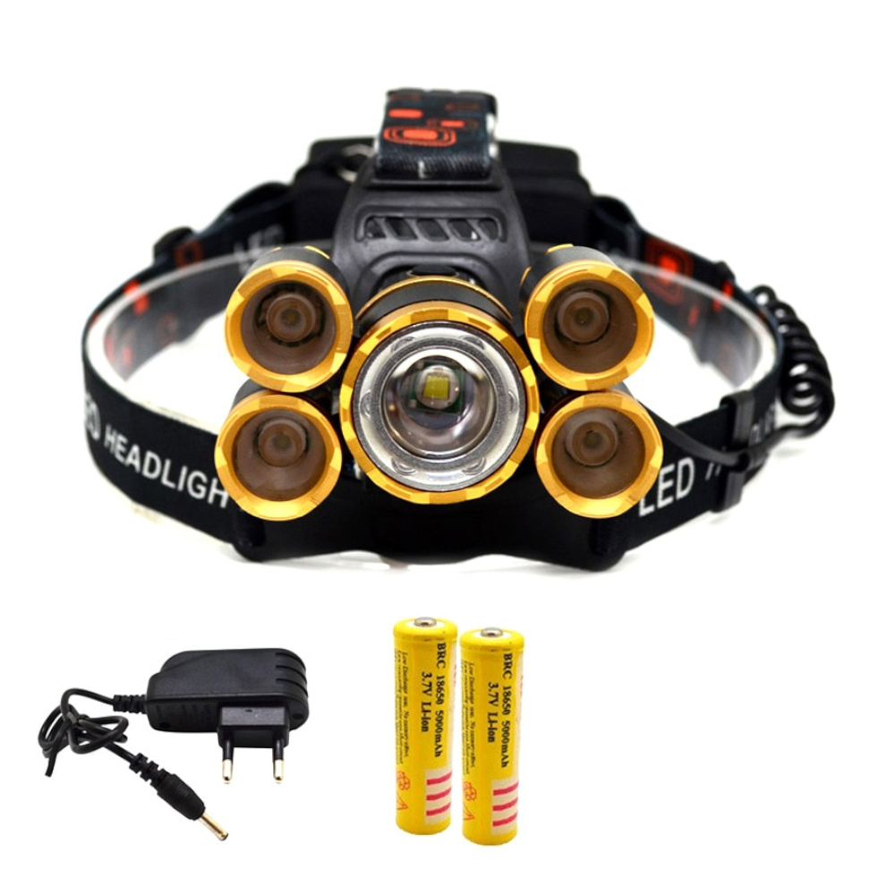 Челник с 5 глави Cree Led, презареждаем 6 Челник с 5 глави Cree Led, презареждаем - Image 4