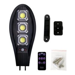 Соларна лампа Cobra 600W 2 броя със стойка и дистанционно 12 Соларна улична лампа cobra 600W