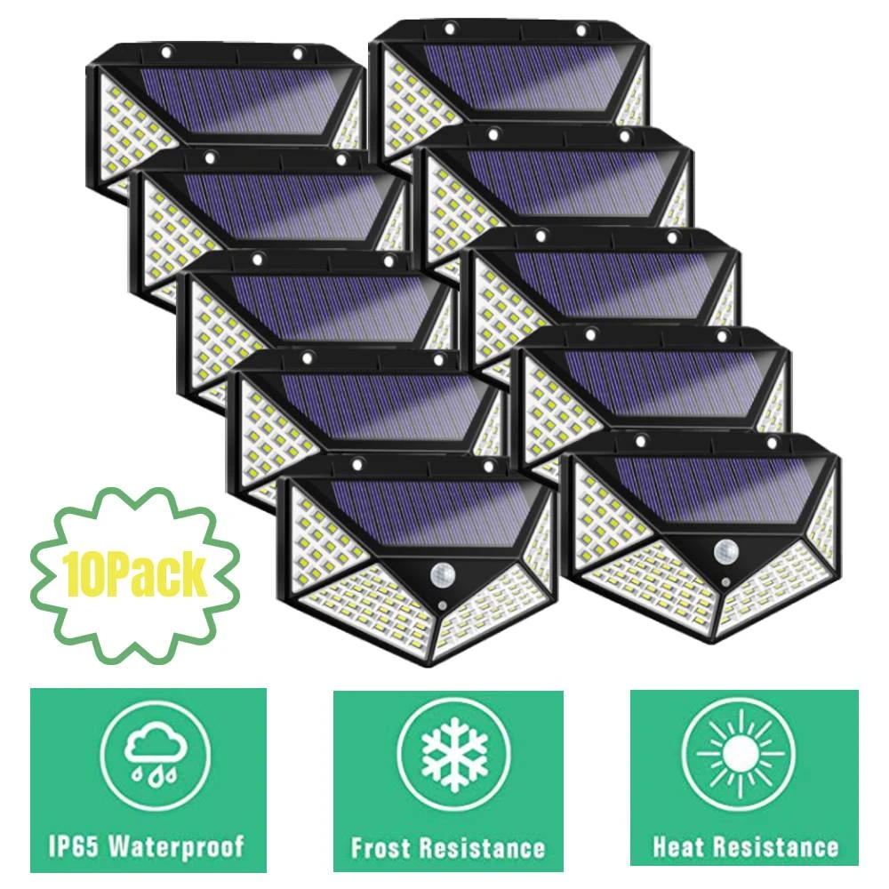 Соларна лампа 100 LED 10 броя с 3 режима на осветление 3 Соларна лампа 100 LED 10 броя с 3 режима на осветление
