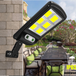 Alternative view of Соларна лампа 1200W LED 10 броя със сензор за движение, стойка и дистанционно