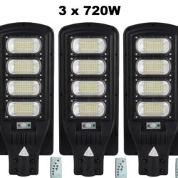 Улична соларна лампа 720W 3 броя