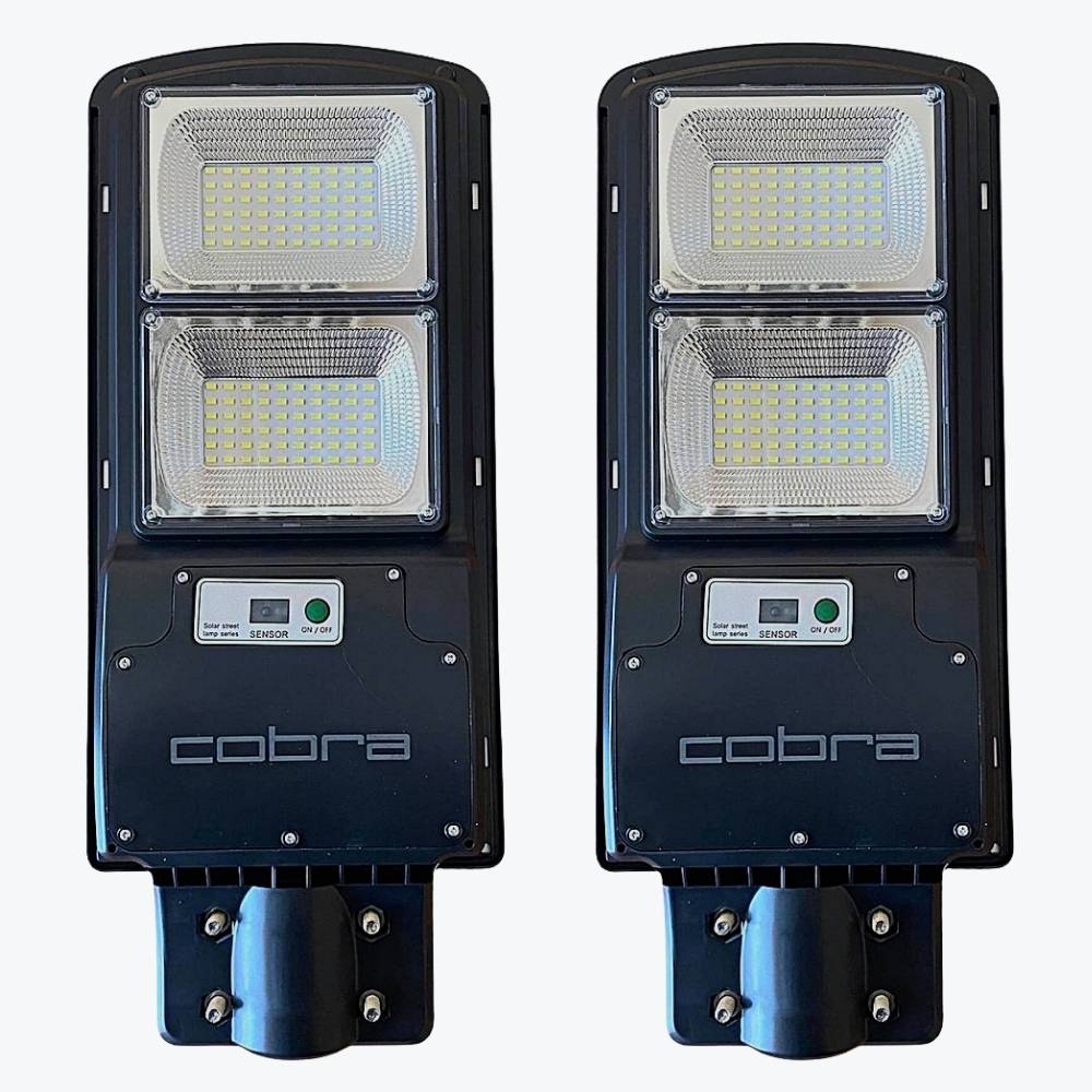 Улична соларна лампа Cobra 800W - 2 броя с дистанционно 3 Улична соларна лампа Cobra 800W 2 броя