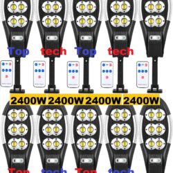 Соларна лампа 2400W 3 броя със стойка и дистанционно 9 Соларна лампа 2400W 3 броя със стойка и дистанционно - Image 4