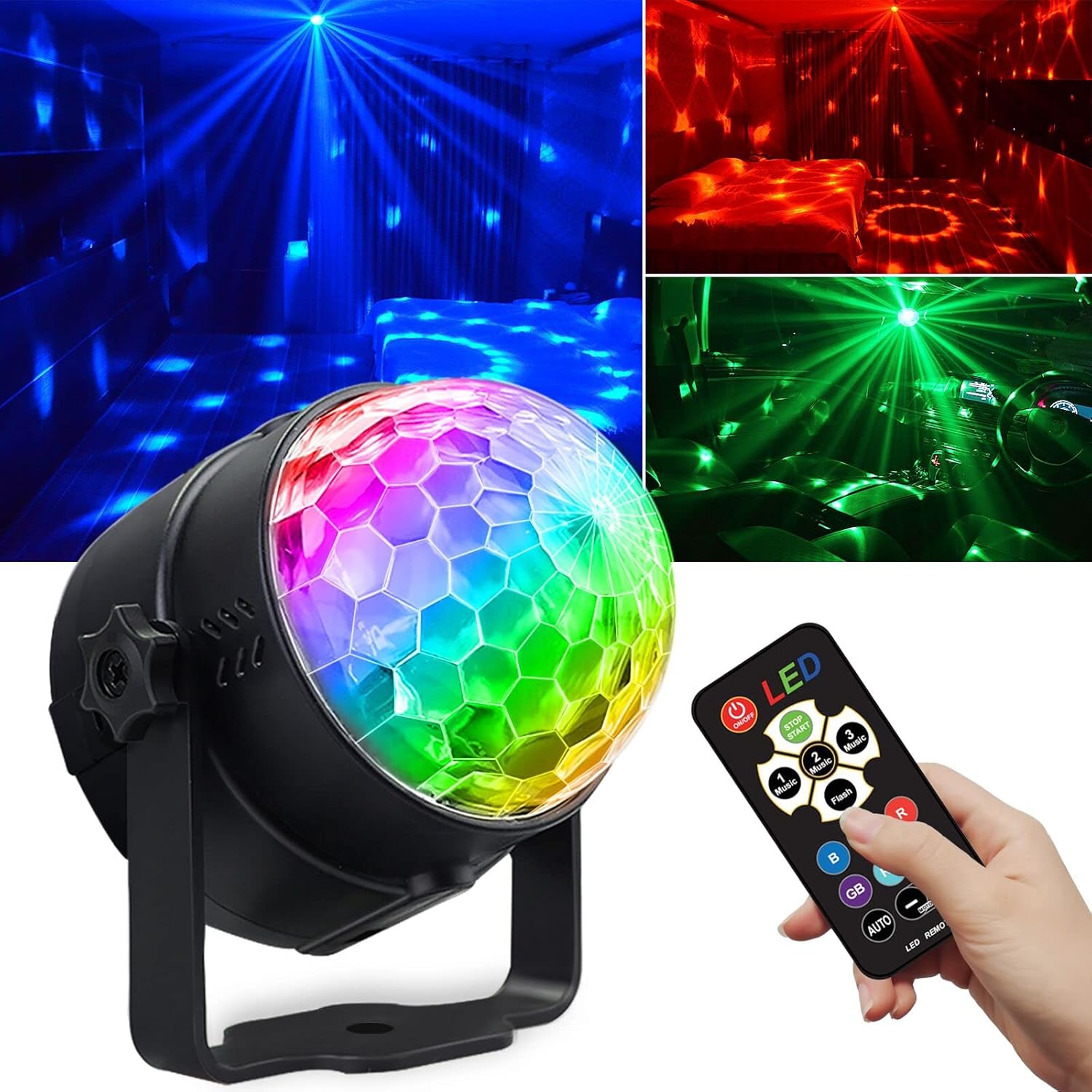 Диско топка с дистанционно, RGB 3 Диско топка с дистанционно, RGB