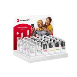 Кабел за зареждане Forcell кутия 30 броя от type C към type C, от type C към Lightning