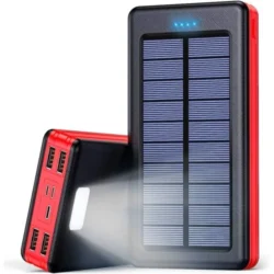 Alternative view of Соларна батерия 60000 mAh UKC, 4 USB с 3 адаптера power bank